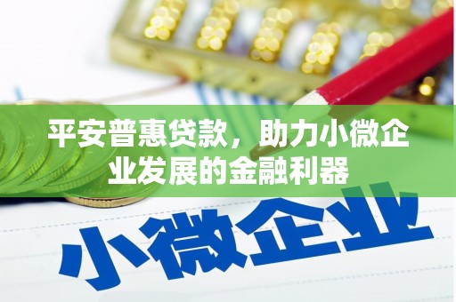 古浪平安普惠贷款，助力小微企业发展的金融利器